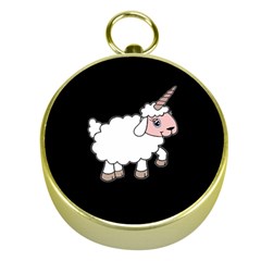 Unicorn Sheep Gold Compasses by Valentinaart