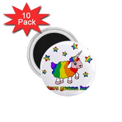 Unicorn Sheep 1 75  Magnets (10 Pack)  by Valentinaart