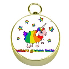 Unicorn Sheep Gold Compasses by Valentinaart