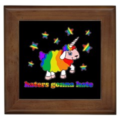 Unicorn Sheep Framed Tiles by Valentinaart