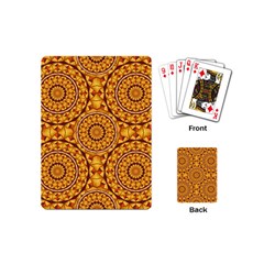 Golden Mandalas Pattern Playing Cards (mini)  by linceazul