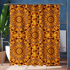 Golden Mandalas Pattern Shower Curtain 60  X 72  (medium)  by linceazul