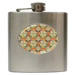 Eye Catching Pattern Hip Flask (6 oz) Front