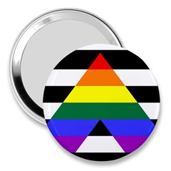 Straight Ally Flag 3  Handbag Mirrors by Valentinaart