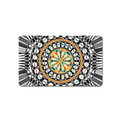 High Contrast Mandala Magnet (name Card) by linceazul