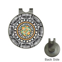 High Contrast Mandala Hat Clips With Golf Markers by linceazul