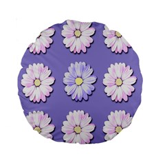 Daisy Flowers Wild Flowers Bloom Standard 15  Premium Round Cushions by Nexatart