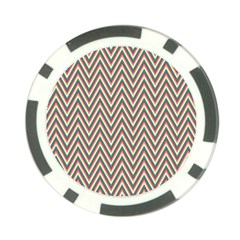 Chevron Retro Pattern Vintage Poker Chip Card Guard (10 Pack) by Nexatart