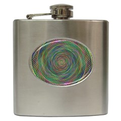 Spiral Spin Background Artwork Hip Flask (6 Oz) by Nexatart