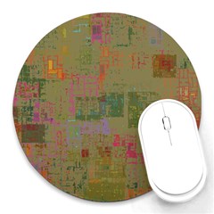 Abstract Art Round Mousepads by ValentinaDesign