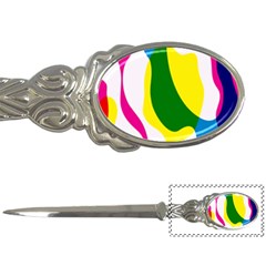 Anatomicalrainbow Wave Chevron Pink Blue Yellow Green Letter Openers by Mariart