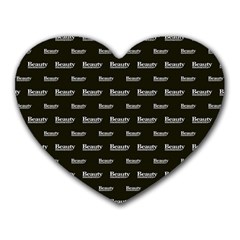 Beauty Moments Phrase Pattern Heart Mousepads by dflcprints