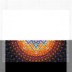 Cosmik Triangle Space Rainbow Light Blue Gold Orange Rectangular Jigsaw Puzzl by Mariart