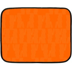 Line Orange Fleece Blanket (mini) by Mariart