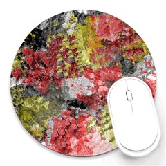 Garden Abstract Round Mousepads by digitaldivadesigns