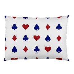 Playing Cards Hearts Diamonds Pillow Case by Mariart