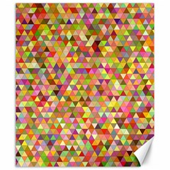 Multicolored Mixcolor Geometric Pattern Canvas 20  X 24   by paulaoliveiradesign