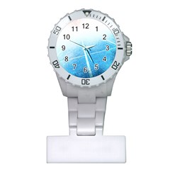 Court Sport Blue Red White Plastic Nurses Watch by Nexatart