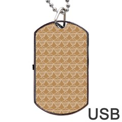 Cake Brown Sweet Dog Tag Usb Flash (one Side) by Mariart