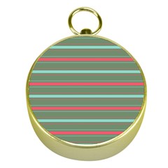 Horizontal Line Red Green Gold Compasses by Mariart