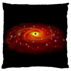 Space Galaxy Black Sun Large Cushion Case (one Side) by Mariart