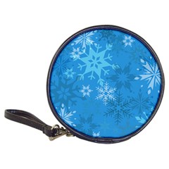 Snowflakes Cool Blue Star Classic 20-cd Wallets by Mariart