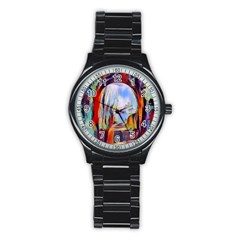 Abstract Tunnel Stainless Steel Round Watch by NouveauDesign