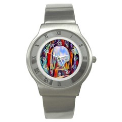 Abstract Tunnel Stainless Steel Watch by NouveauDesign