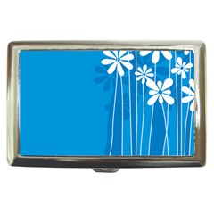 Flower Blue Cigarette Money Cases by Mariart