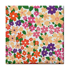 Flower Floral Rainbow Rose Tile Coasters by Mariart