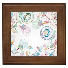 Flower Rainbow Circle Polka Leaf Sexy Framed Tiles by Mariart