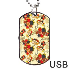 Flower Seed Rainbow Rose Dog Tag Usb Flash (one Side) by Mariart