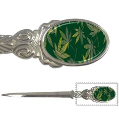 Marijuana Cannabis Rainbow Love Green Yellow Leaf Letter Openers by Mariart