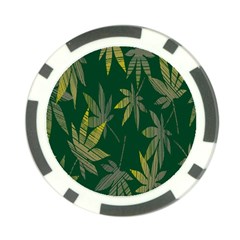 Marijuana Cannabis Rainbow Love Green Yellow Leaf Poker Chip Card Guard by Mariart