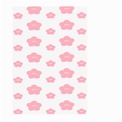 Star Pink Flower Polka Dots Large Garden Flag (two Sides) by Mariart