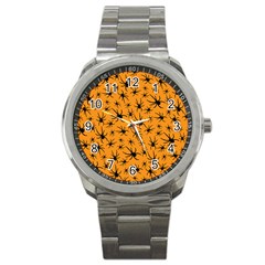 Pattern Halloween Black Spider Icreate Sport Metal Watch by iCreate