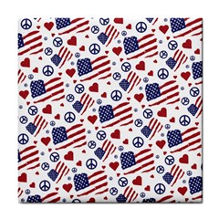 Peace Love America Icreate Tile Coasters by iCreate