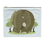 Cute Elephant Cosmetic Bag (XL) Front