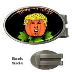 Trump Or Treat  Money Clips (oval)  by Valentinaart