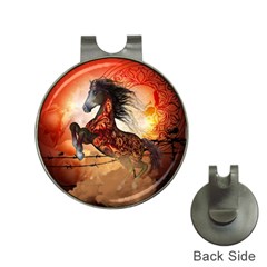 Awesome Creepy Running Horse With Skulls Hat Clips With Golf Markers by FantasyWorld7