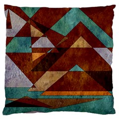 Turquoise And Bronze Triangle Design With Copper Standard Flano Cushion Case (two Sides) by digitaldivadesigns