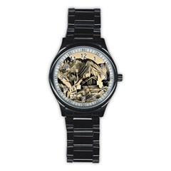 Ink Art Stainless Steel Round Watch by NouveauDesign