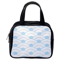 Blue,white,shell,pattern Classic Handbags (one Side) by NouveauDesign