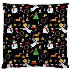 Christmas Pattern Large Cushion Case (one Side) by Valentinaart