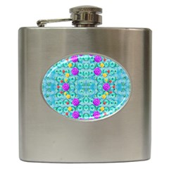 Season For Roses And Polka Dots Hip Flask (6 Oz) by pepitasart