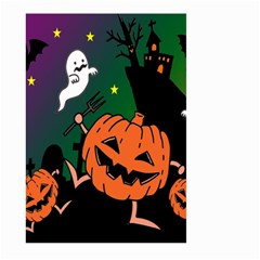 Happy Halloween Large Garden Flag (two Sides) by Mariart