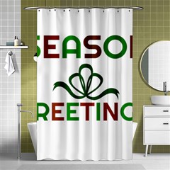 Season Greetings Shower Curtain 48  X 72  (small)  by Colorfulart23