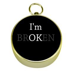 I Am Ok - Broken Gold Compasses by Valentinaart