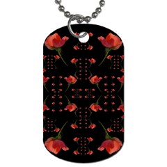 Roses From The Fantasy Garden Dog Tag (one Side) by pepitasart