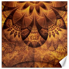 Beautiful Gold And Brown Honeycomb Fractal Beehive Canvas 20  X 20   by jayaprime